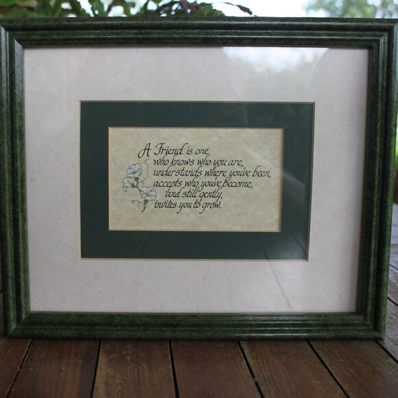 "Friend" -  matted and framed sentiment for your BFF - Picture 1 of 5